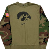 Iowa Hawkeyes Nike Camo Sweatshirt - Large Green Cotton