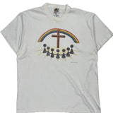 Christian Theme Fruit Of The Loom Single Stitch T-Shirt - XL White Cotton