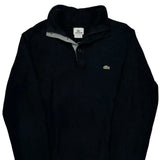 Lacoste 1/4 Zip - Medium Black Cotton
