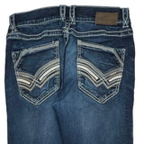 Buckle Black Boot Cut Jeans - 32W 36L Dark Wash Denim