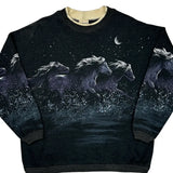 Unbranded Graphic Sweatshirt - Medium Black Cotton