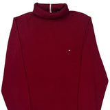 Tommy Hilfiger Sweater - Medium Red Cotton Blend