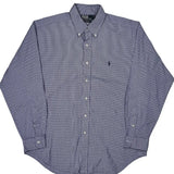 Polo By Ralph Lauren Checked Shirt - Large Blue Cotton