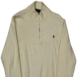 Polo By Ralph Lauren 1/4 Zip - XL Cream Cotton