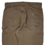 Carhartt Double Knee Carpenter Trousers - 34W 36L Brown Cotton