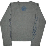 Anvil Graphic Long Sleeve T-Shirt - Medium Grey Cotton Blend