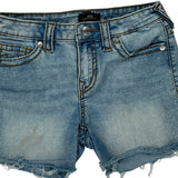 True Religion Denim Shorts - 28W UK 8 Light Wash Denim