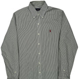 Ralph Lauren Striped Shirt - Medium Green Cotton