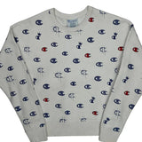 Reverse Weave Champion Sweatshirt - Small White Cotton