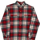 Ralph Lauren Checked Flannel Shirt - Large Red Cotton