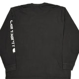 Carhartt Spellout Long Sleeve T-Shirt - 2XL Black Cotton