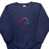 Disney Cartoon Sweatshirt - Large Blue Polyester