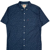 Levis Short Sleeve Shirt - Medium Blue Cotton