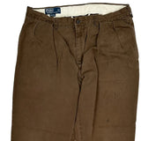 Polo By Ralph Lauren Trousers - 34W 30L Brown Cotton