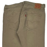 501 Levis Jeans - 36W 31L Beige Cotton