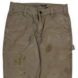 Carhartt Carpenter Trousers - 29W 32L Khaki Cotton