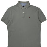 Tommy Hilfiger Polo Shirt - Large Gray Cotton