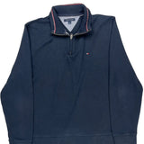 Tommy Hilfiger 1/4 Zip - Large Navy Cotton
