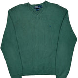 Polo By Ralph Lauren Sweater - Large Green Cotton