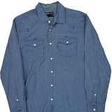Ecko Unltd Checked Shirt - Large Blue Cotton