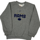 St. Louis Rams Nike Football Sweatshirt - Small Gray Cotton
