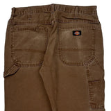 Dickies Carpenter Pants - 32W 26L Brown Cotton
