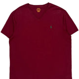 Ralph Lauren T-Shirt - XL Burgundy Cotton