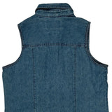 Harley Davidson Denim Vest - Large Blue Cotton