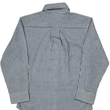 Age 7 Gant Striped Shirt - Small Blue Polyester Blend