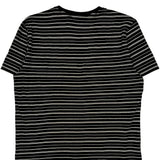 Lacoste Striped T-Shirt - Medium Black Cotton