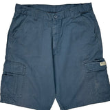 Wrangler Cargo Shorts - 33W 10L Blue Cotton