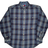 Tommy Hilfiger Checked Shirt - Medium Blue Cotton