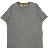 Carhartt T-Shirt - Large Grey Cotton