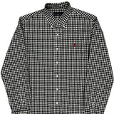 Ralph Lauren Checked Shirt - Large Black & White Cotton