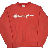 Reverse Weave Champion Spellout Sweatshirt - Large Red Cotton