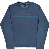 Patagonia Striped Sweatshirt - Medium Blue Cotton