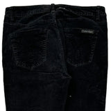 Calvin Klein Jeans Cord Trousers - 30″ Waist Black Corduroy