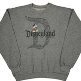 Disneyland Resort Disney Graphic Sweatshirt - Large Grey Cotton Blend