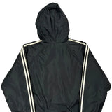 Adidas Striped Windbreaker - Medium Black Nylon