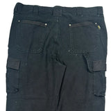Holmes Cargo Trousers - 40W 30L Black Cotton