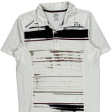 Oakley Striped Polo Shirt - Large Brown Polyester