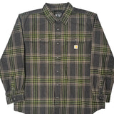 Carhartt Checked Flannel Shirt - 2XL Gray Cotton