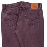 501 Levis Jeans - 36W 27L Purple Denim