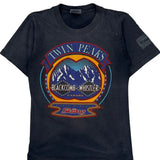 Oneita Graphic T-Shirt - Small Black Cotton