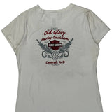 Old Glory Harley Davidson Graphic T-Shirt - XL White Cotton