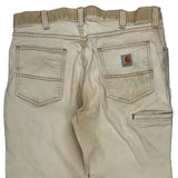 Carhartt Carpenter Trousers - 34W 29L Beige Cotton
