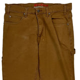 Dickies Double Knee Carpenter Trousers - 33W 30L Brown Cotton