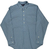 Afton Ralph Lauren Striped Shirt - Large Blue Cotton