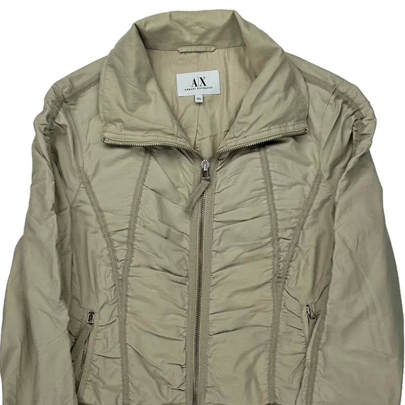 Armani Exchange Bomber Jacket - XS Beige Polyester