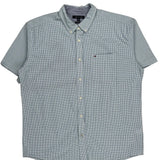 Tommy Hilfiger Checked Short Sleeve Shirt - XL Blue Cotton